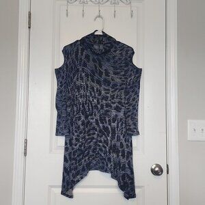 Clara Sun Woo Asymmetrical Top With Cut Out Shoulders Size Small